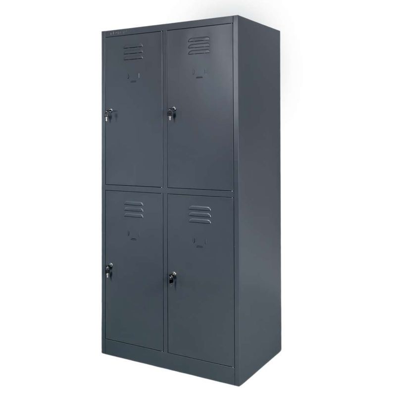 Szafka ubraniowa skrytkowa BHP Mega-M 4 drzwiowa grafitowa 80x50x180cm 1szt.