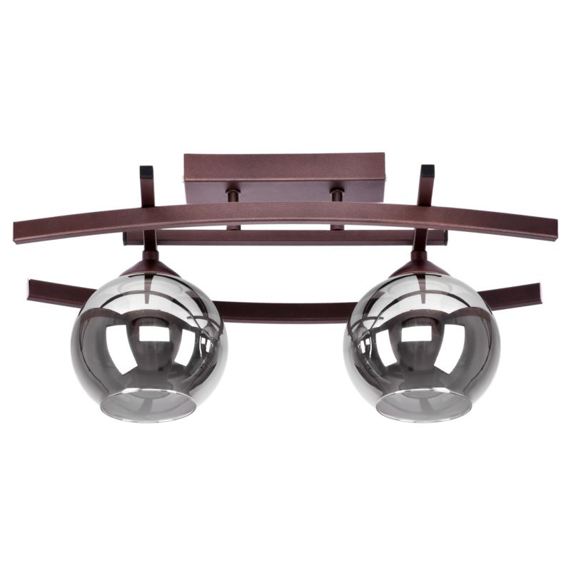 Lampa wisząca HESTIA Szpak Nowoczesna Brązowa 2xE27 1szt