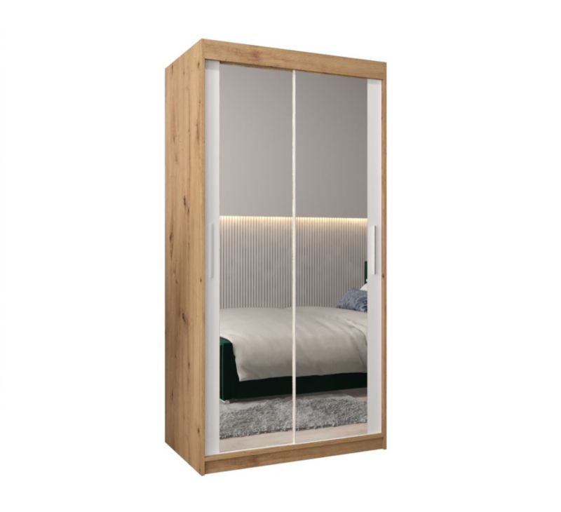 Szafa przesuwna Garderoba Abiks Tokyo 3 100 artisan + biały 1 szt.