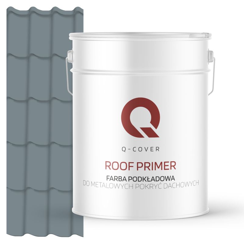 Farba Podkładowa do Metalowych Pokryć Dachowych Q-Cover Wiewiórka szara RAL7000 10L