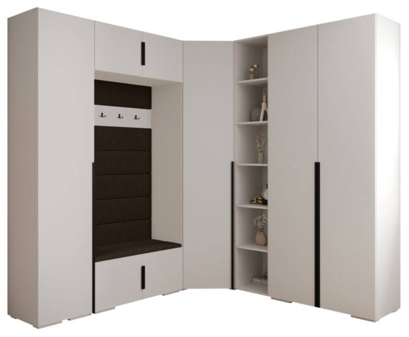 Garderoba do przedpokoju Abiks INOVA 1 Z2 biały+czarny+manila04 1szt.