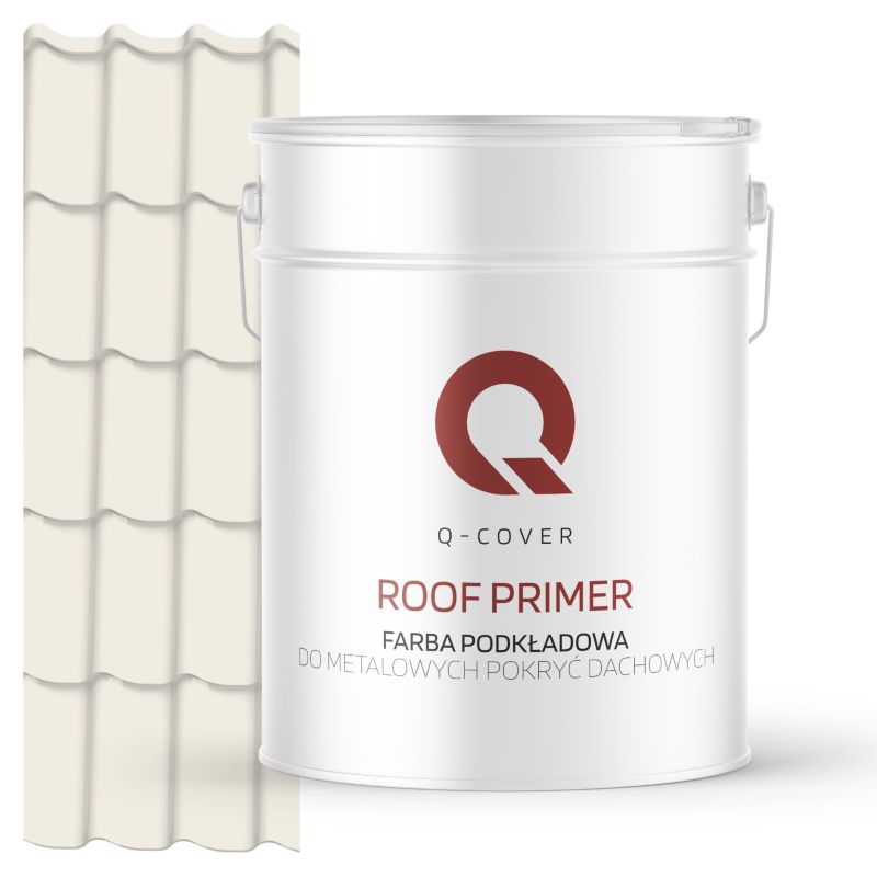 Farba Podkładowa do Metalowych Pokryć Dachowych Q-Cover Biały alpejski RAL9010 10L