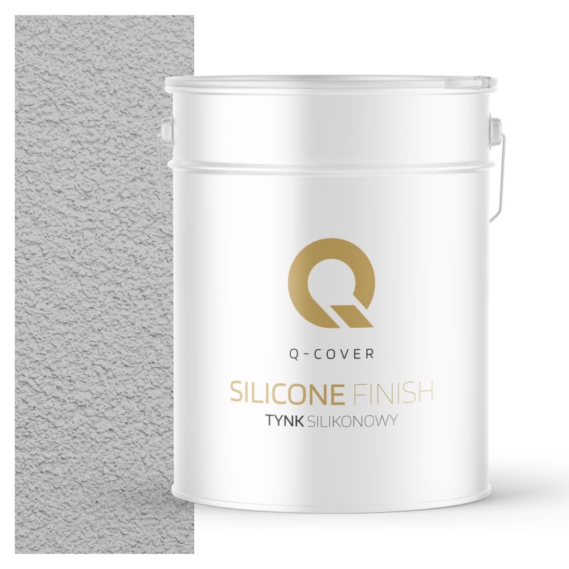 Tynk Silikonowy Elewacyjny Baranek 1.00mm Q-Cover Szary jasny F262 15KG