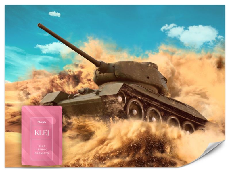 Fototapeta Muralo Czołg Bojowy na Pustyni 400x280 cm 1szt.