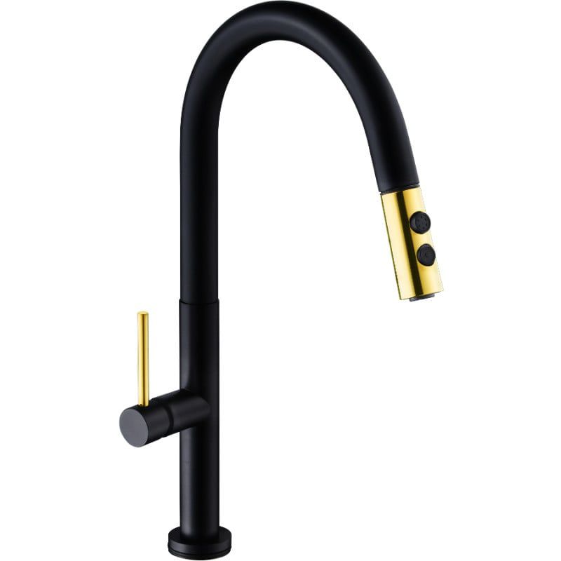 Bateria kuchenna Mexen Ava czarna/złota 1 szt.