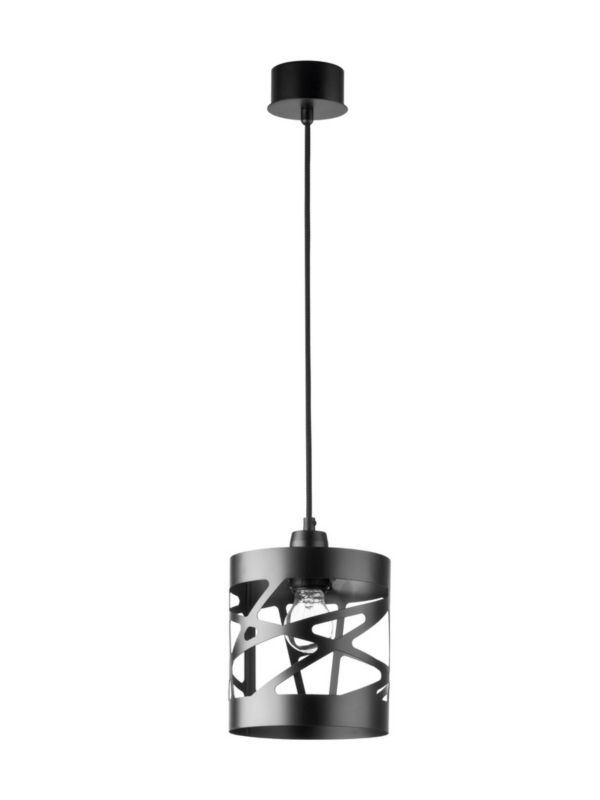 Lampa wisząca Sigma Lighting Moduł Frez 6739 czarna dekoracyjna 1xE27 x 1 szt.