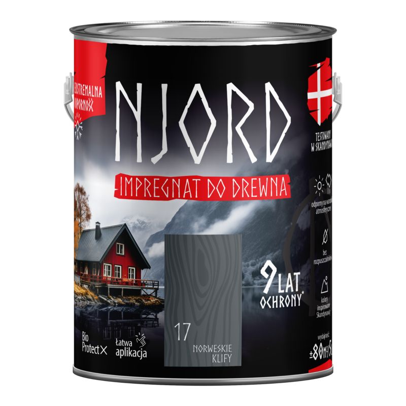 Impregnat do drewna Njord norweskie klify 5 l