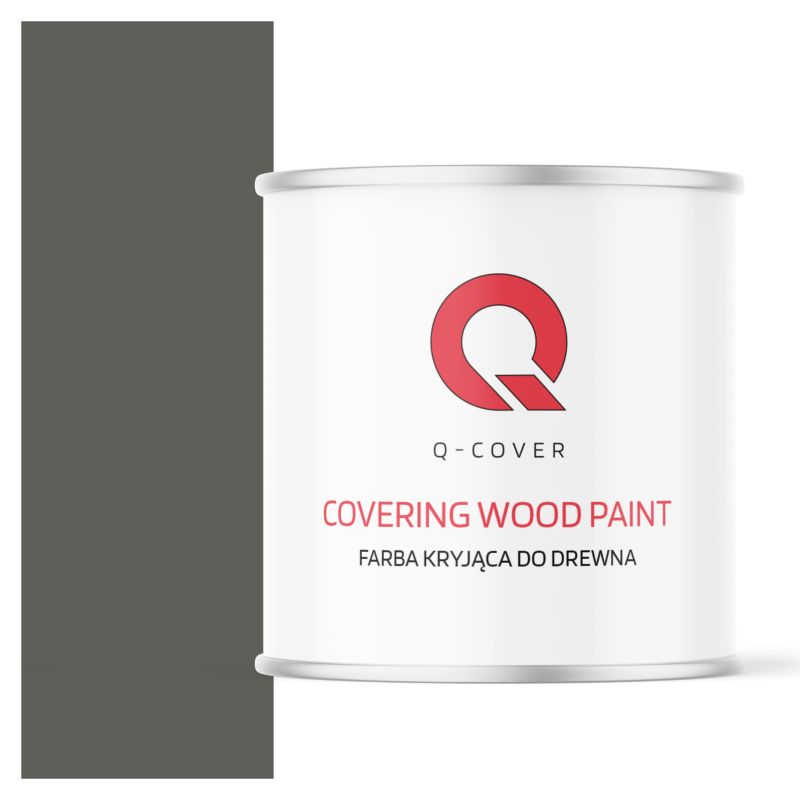 Farba Kryjąca do Drewna Q-Cover Szaro-Zielony RAL7009 Mat 2.5L