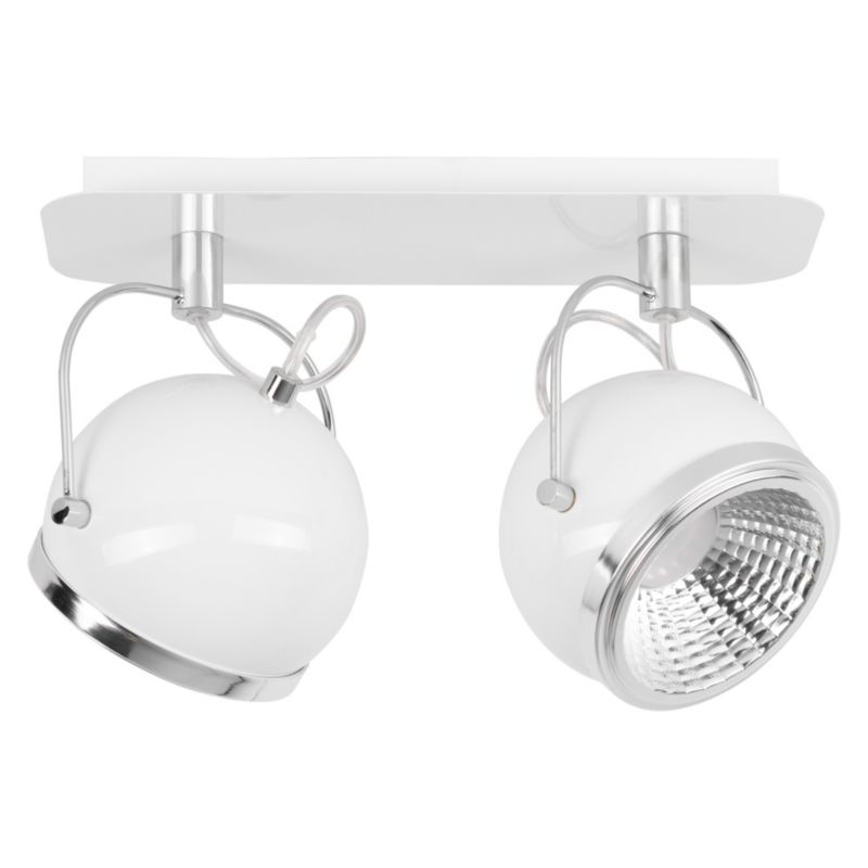 Lampa Sufitowa SPOT Light 2xGU10 LED 6W Subtelna Biel w Klasycznym Stylu, Polski Producent, 1 szt.