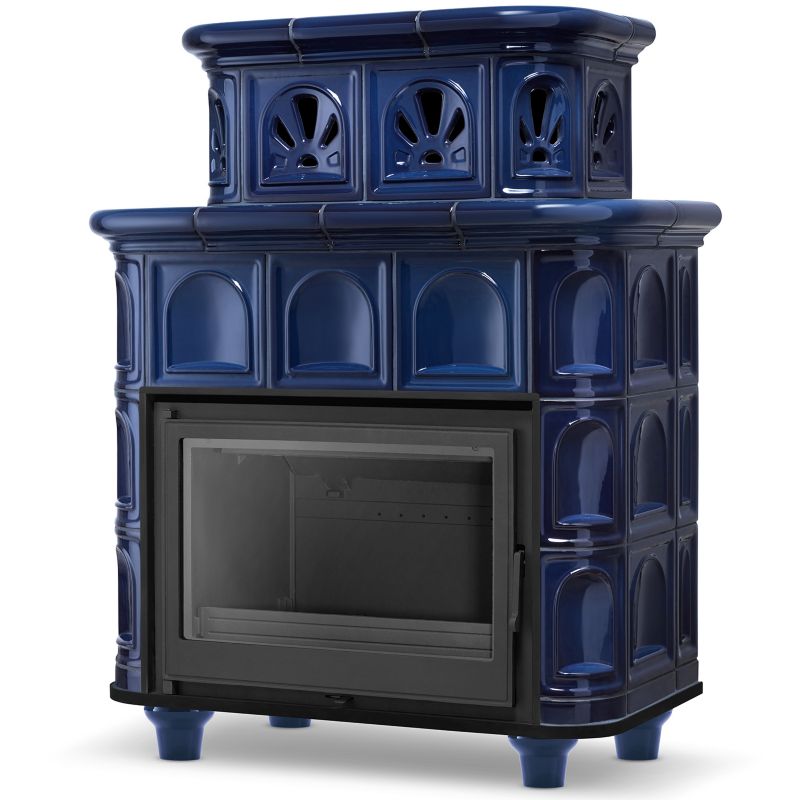 Piec Higher kaflowy kominek koza żeliwny wkład SALZBURG 13 kW Kobalt 1 szt.