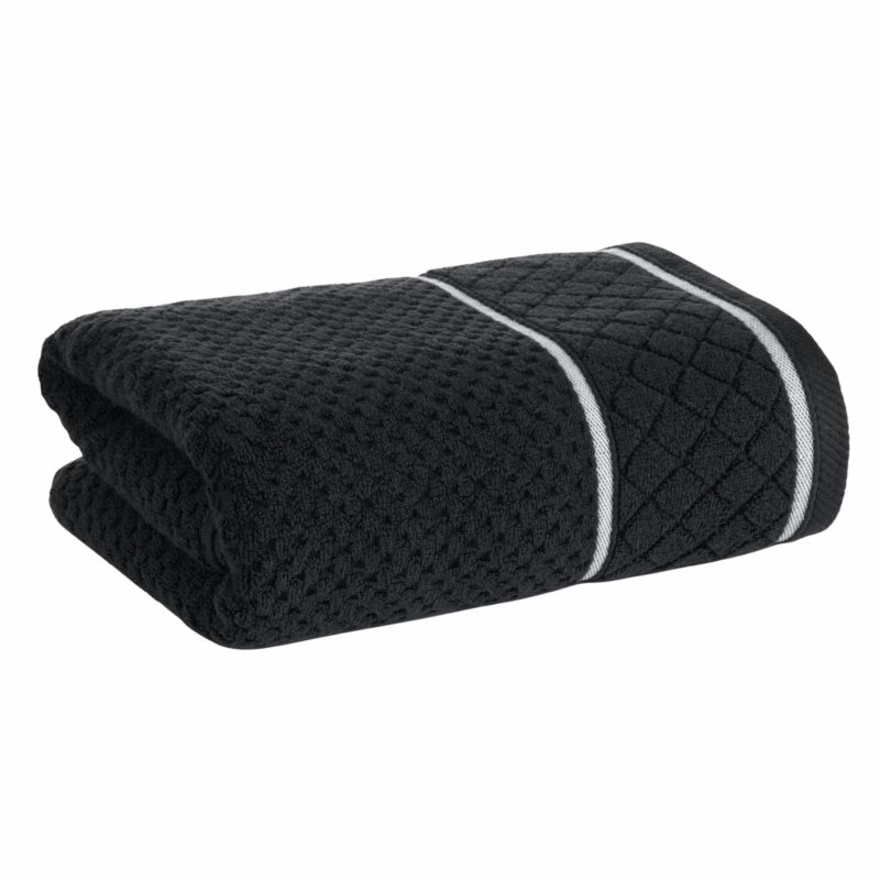 Ręcznik Kąpielowy Favori Eurofirany Bawełniany Czarny 50X90 Cm Miękki I Chłonny 1 Szt.