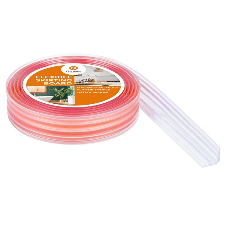 Listwa ochronna PCV 40 mm QUEST, Do krawędzi i narożników, samoprzylepna, 5 m, transparentny, 1 szt.