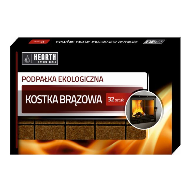 Podpałka brązowa Hearth gr. 18 mm 32 szt.