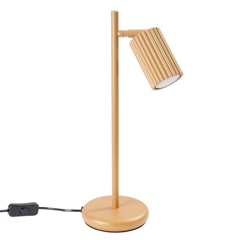 Lampka biurkowa Sollux Lighting Karbon złota 1 x GU10 x 10W IP20 wym: 43 x 14.5 x 19.5 cm aluminium - 1 szt.