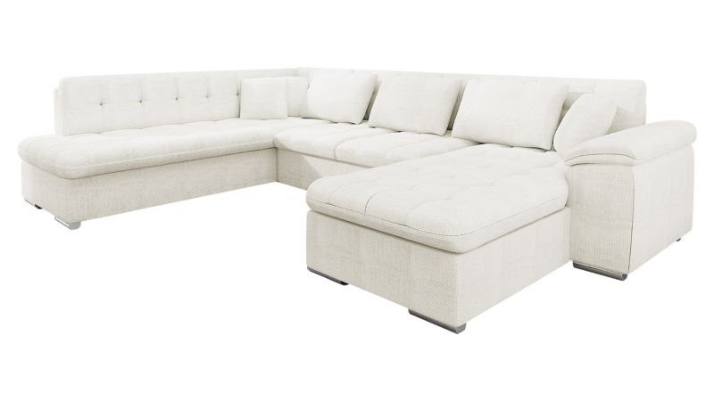 Narożnik z funkcją spania MIRJAN 24 Niko Bis prawy śmietankowy 1 szt.