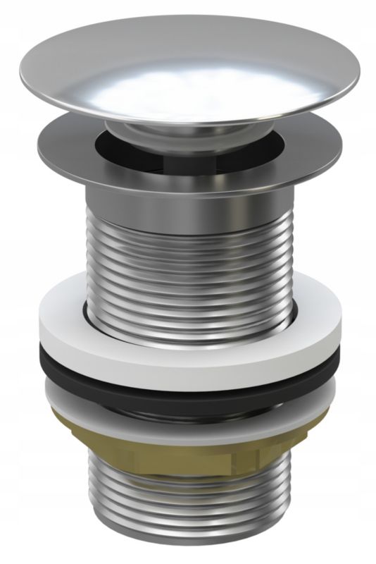 Korek Umywalkowy Granitan Chrom Automatyczny Klik Klak Duży Bez Przelewu BP 1 szt.