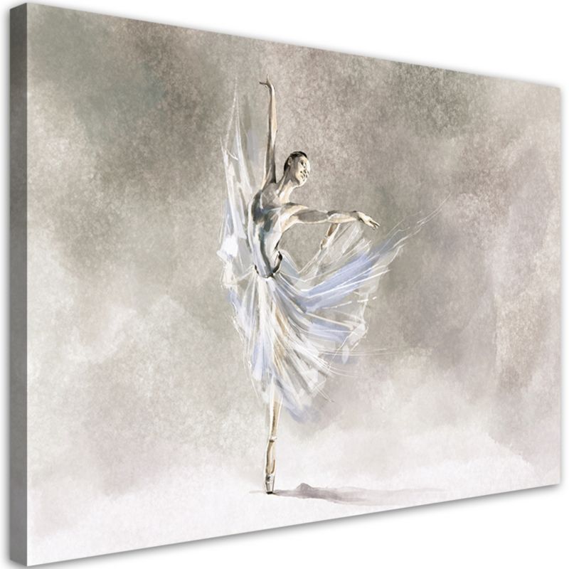 Obraz do salonu sypialni Feeby Baletnica Taniec Beżowy 120x80cm 1szt