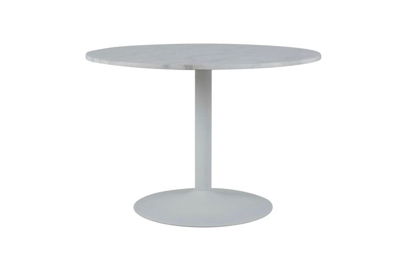Stół okrągły marmurowy Tarifa ACTONA biały nowoczesny glamour do jadalni 110 cm 1 szt.
