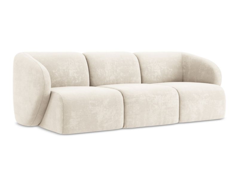 3-osobowa kanapa modułowa LaMiaSofa CERVO z tkaniny szenilowej 244x94 cm jasny beż 1 szt.