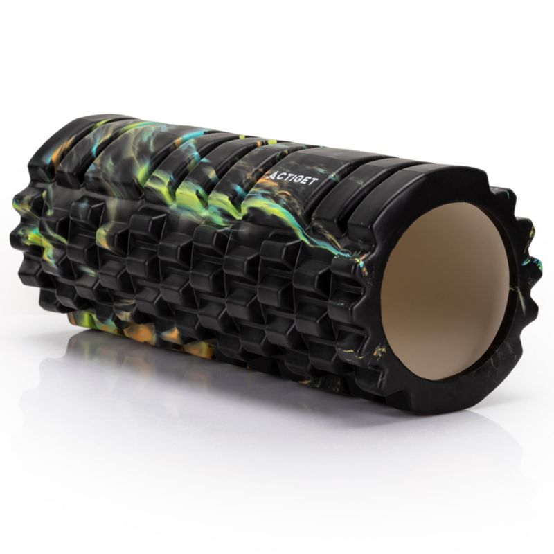 Roller fitness do masażu Actiget średnio twardy z wypustkami, czarny 1 szt.