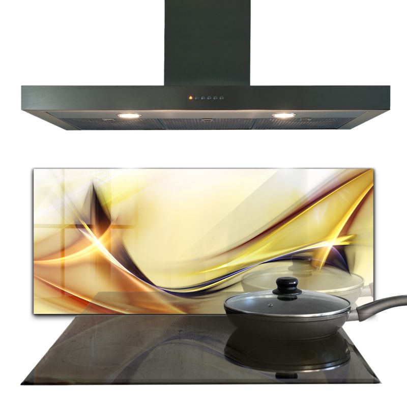 Panel ochronny Wallfluent 125x50 cm Fala Energii Szklany 1 szt.