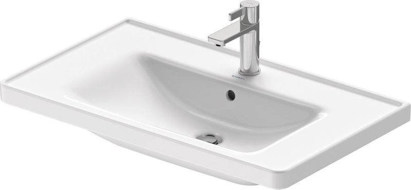 Umywalka Duravit D-Neo biała 80x48 cm z przelewem i otworem na baterię, 1 szt.