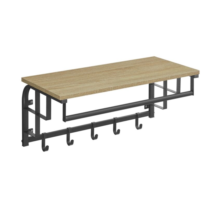 Wieszak ścienny Songmics z półką dąb sonoma 1 szt.