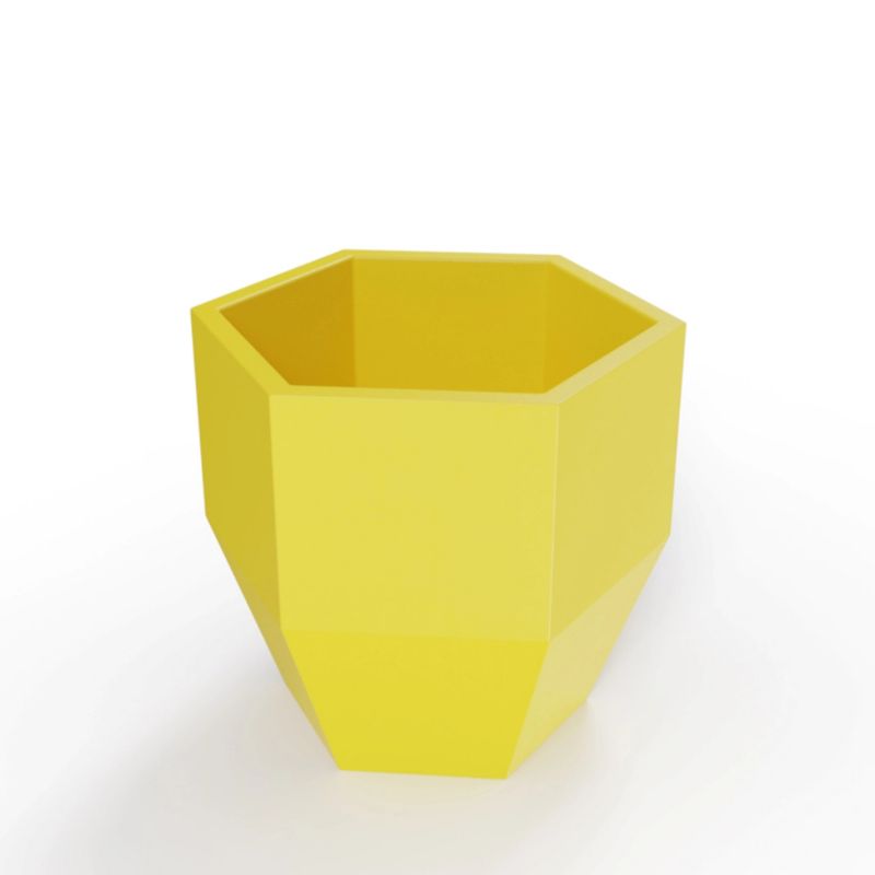 Donica PD CONCEPT Do Domu Na Taras KALAS 53 cm Żółta Bez Półki 1 szt