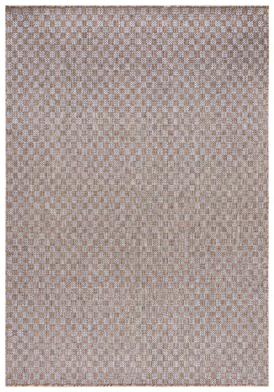 Dywan wewnętrzny/zewnętrzny Veranda KM26A prostokąt Mazovia 160x 230 cm brązowy geometryczny,jednokolorowy krótki włos 1 szt.