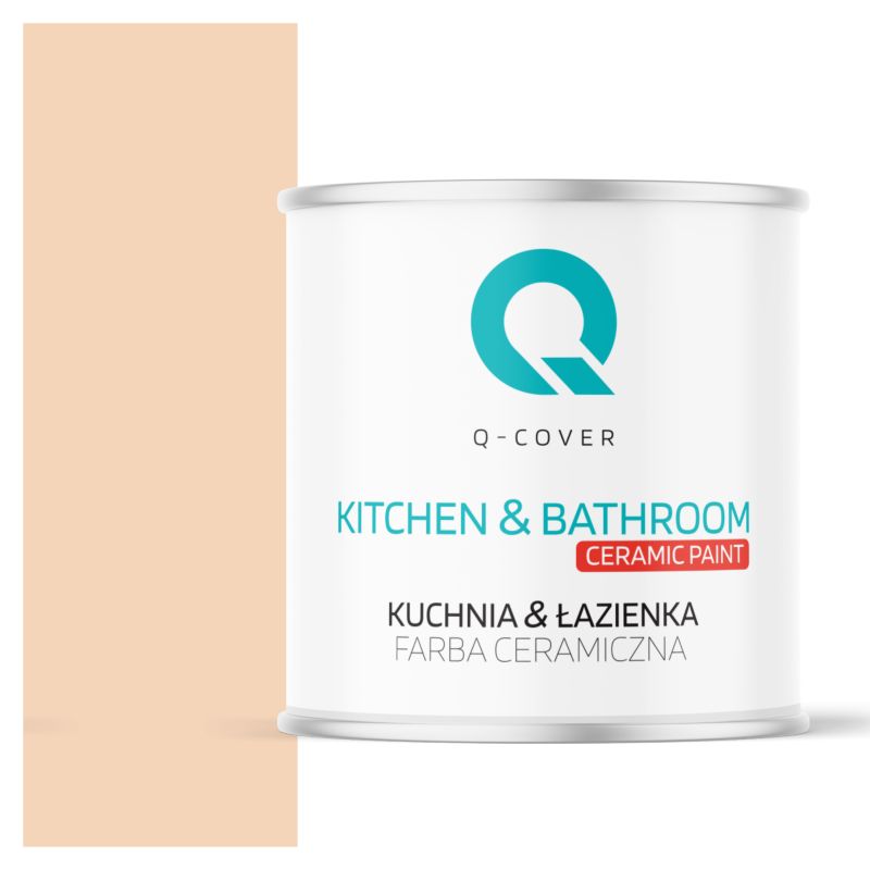 Farba Ceramiczna Kuchnia & Łazienka Q-Cover Brzoskwiniowy jasny H6170 Głęboki Mat 2L