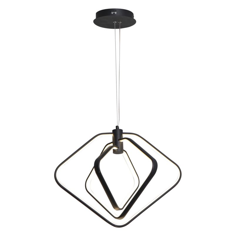 Lampa wisząca sufitowa MasterLED Mesto LED SMD 39W 47x35 cm neutralna biel 4000K 1600lm czarna 1 szt.