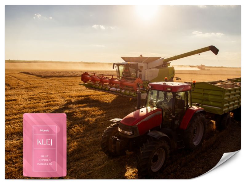 Fototapeta Muralo Traktor na Polu 400x280 cm 1szt.