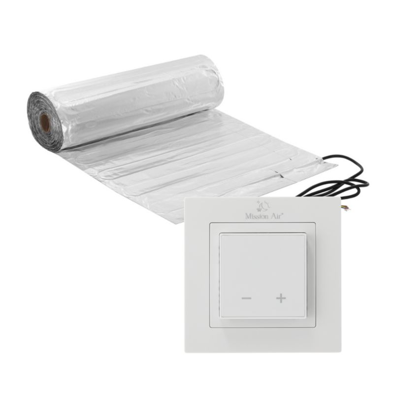 Zestaw mata grzewcza Mission Air pod panele MAL-160 5m² + Aries LCD Biały 1szt