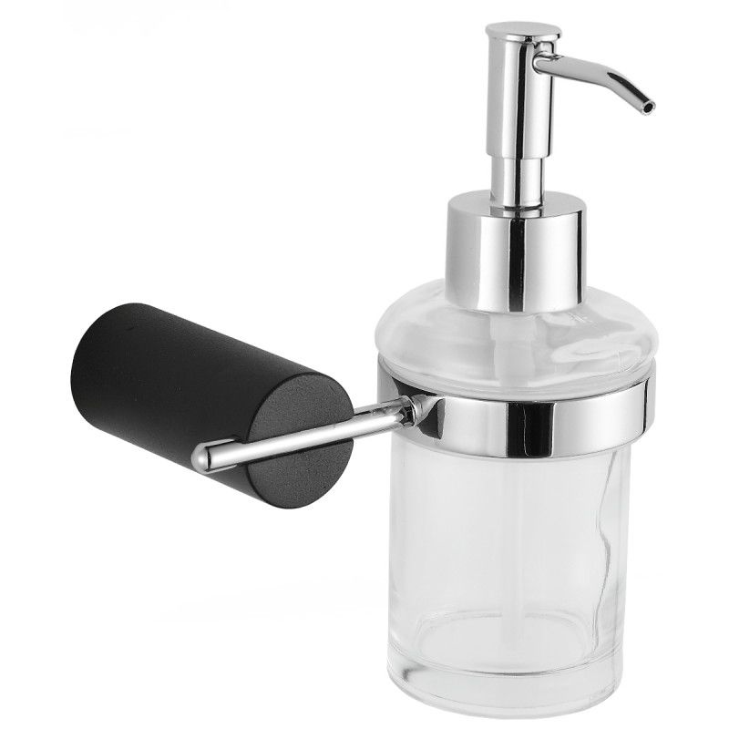 Dozownik do mydła Mexen Aron czarny/chrom 11,5x20 cm 1 szt.