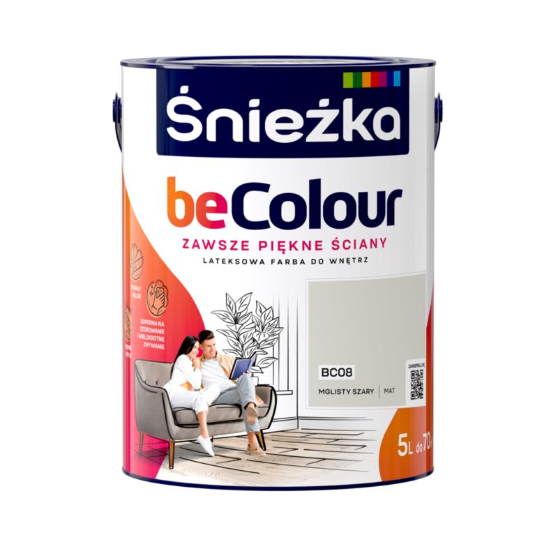 Farba Śnieżka Becolour mglisty szary 5 l