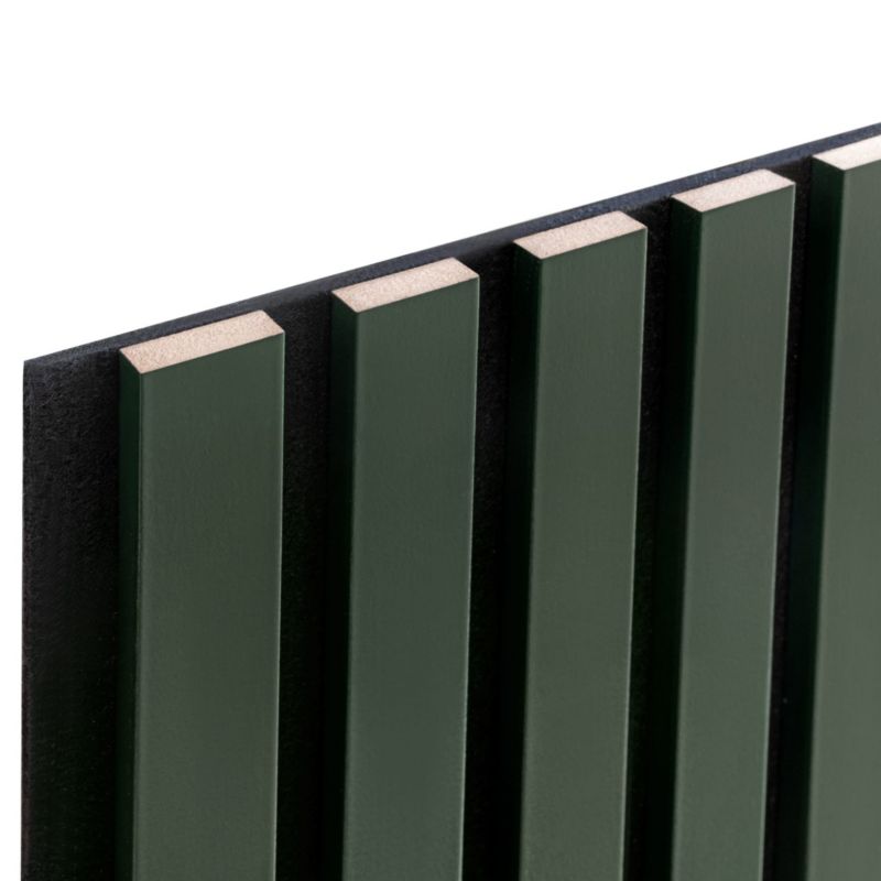 Lamele ścienne BD art. pionowe poziome 275x30 BD art. panele akustyczne zielony butelkowy 7 elementów 1 szt.