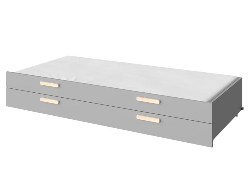 Łóżko z materacem dolne MIRJAN 24 Pok PO-14 90x200 grafit / buk ibsen / szary jasny / biały 1 szt.