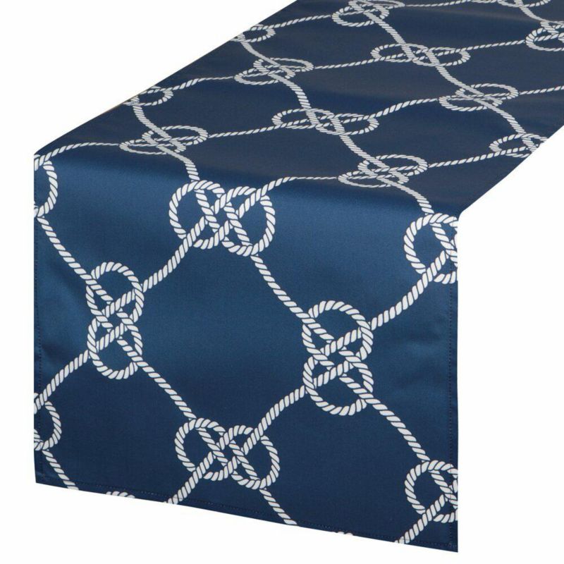 Bieżnik ogrodowy GARDEN/15B Eurofirany 40 x 140 cm na taras lub balkon z wodoodpornej tkaniny w stylu marynistycznym szt. 1