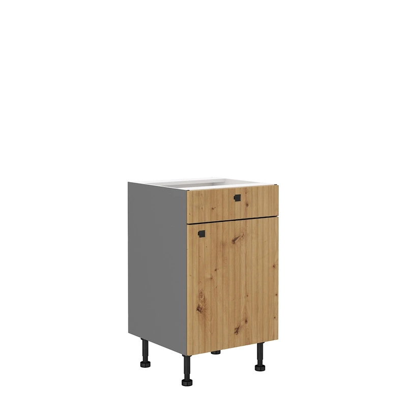 Szafka kuchenna stojąca z szufladą wzór lameli 50 cm ALEPPO