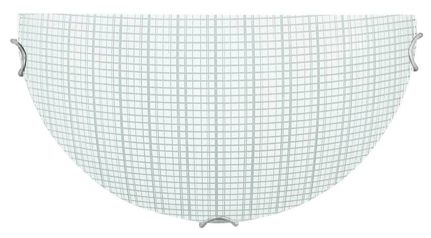 Srebrny plafon sufitowy 1-punktowy do salonu ELITA szklany