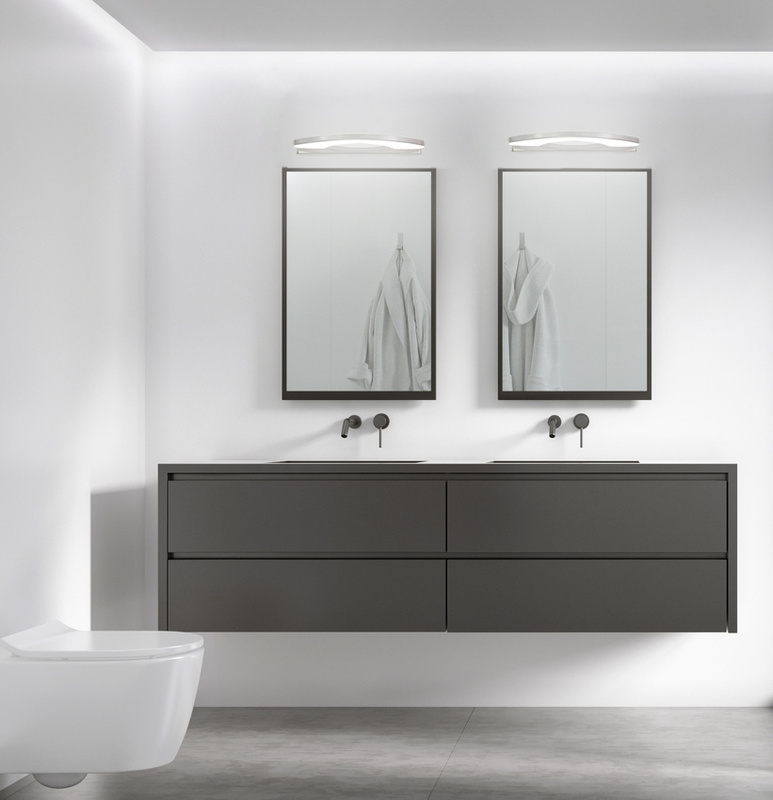 Srebrny kinkiet łazienkowy nad lustro LED 5W 41 cm Nike