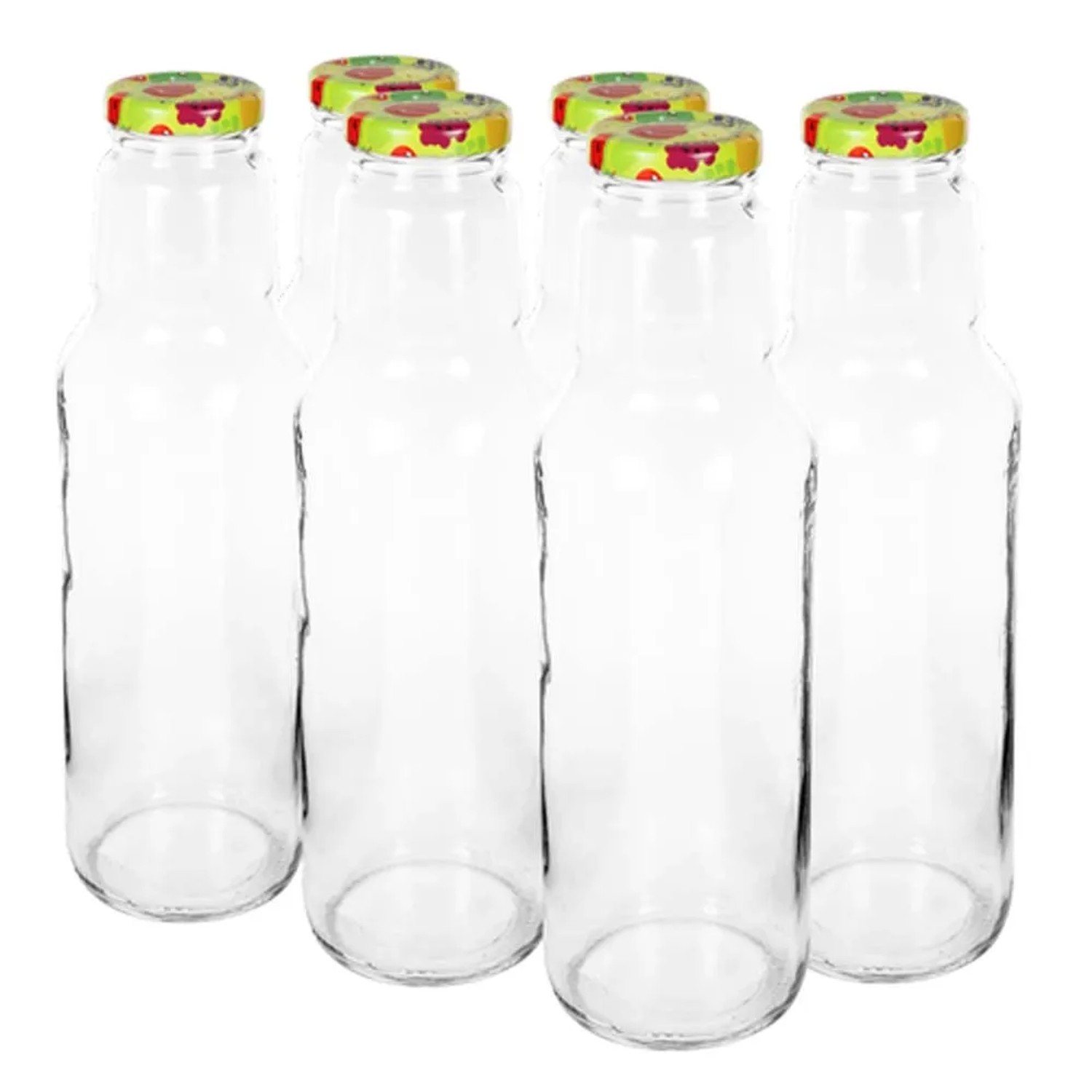 Butelka na sok z zakrętką 6 szt. - 750 ml