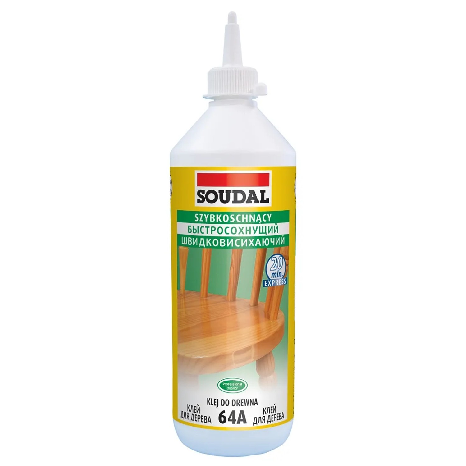 Soudal Klej do drewna 64A szybkoschnący 750 ml