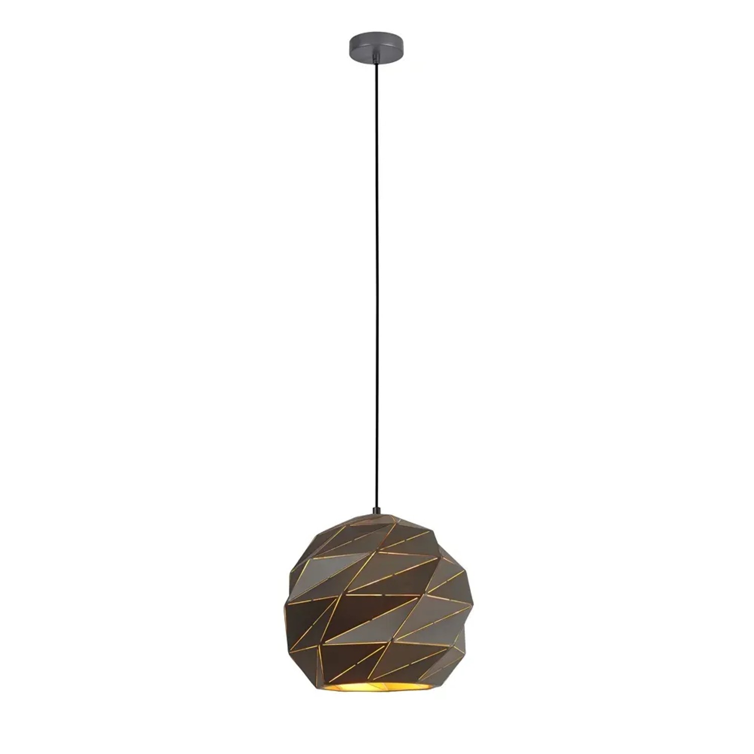 Italux Lampa wisząca PALERMO śr. 30 cm antracyt E27