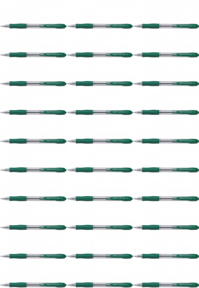 30x Długopis automatyczny Pilot, Super Grip, 0.7mm, zielony