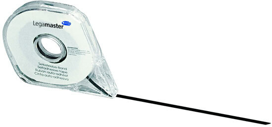 Taśma samoprzylepna Legamaster, do tablic suchościeralnych, 2.5mm x 16m, czarny
