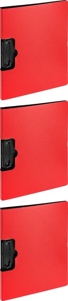 3x Clipboard Grand NOTOdesk GR-2205, z okładką, klip po dłuższym boku, czerwony