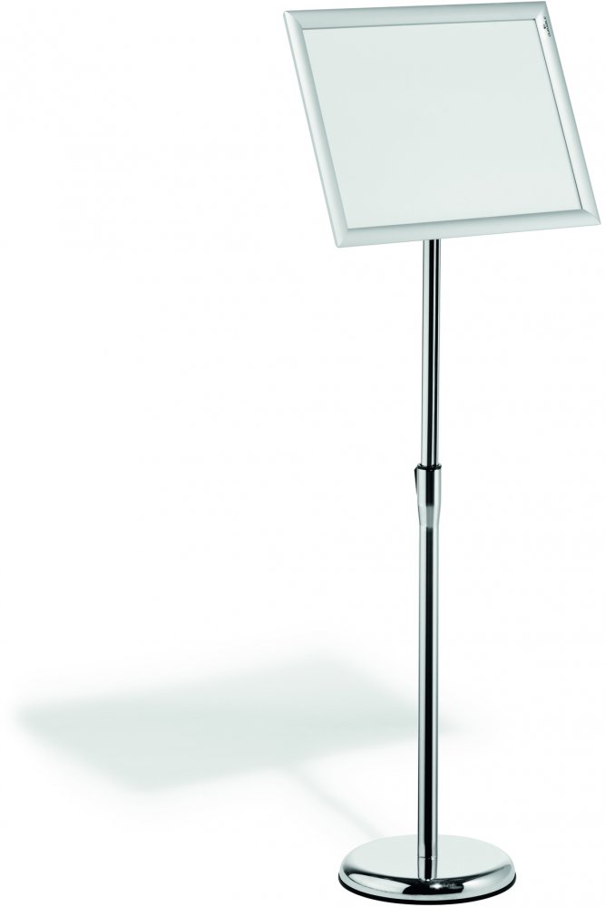 Tablica informacyjna Durable, podłogowa, z ramą zatrzaskową, A3, srebrny
