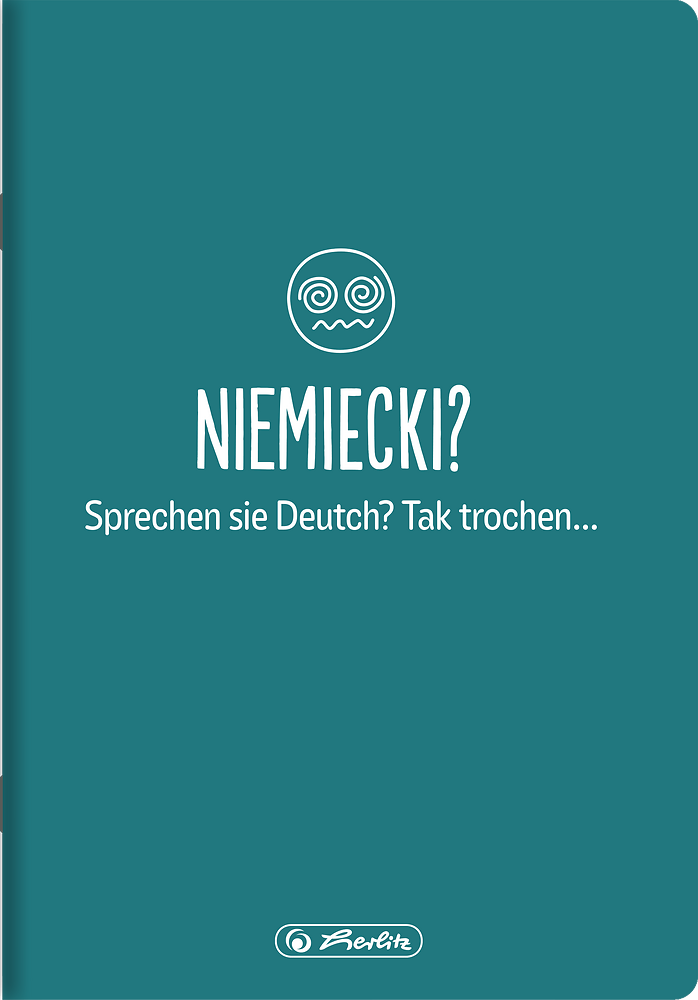Zeszyt przedmiotowy w kratkę Herlitz J. Niemiecki, A5, miękka oprawa, 60 kartek, turkusowy