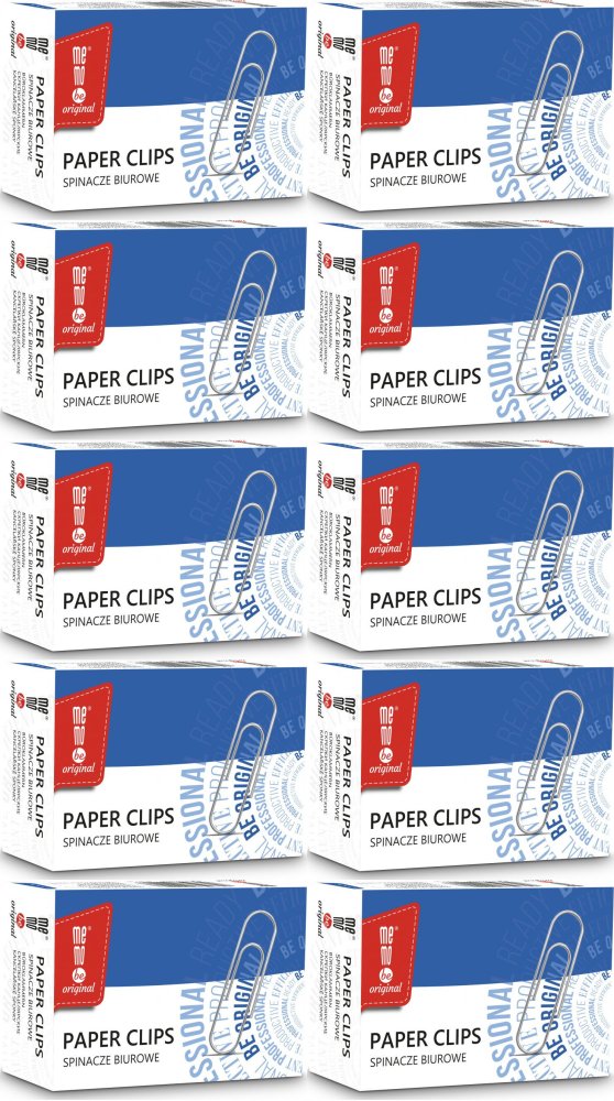 10x Spinacz MemoBe, 28mm, 100 sztuk, srebrny